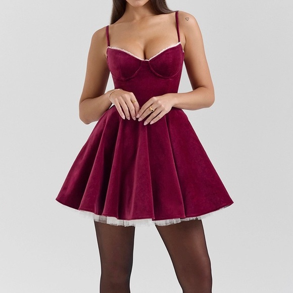 House of cb velvet Minimoiselle dress - Picture 6 of 7